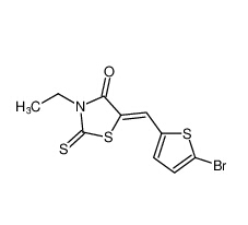 5-((5-bromothiophen-2-yl)methylene)-3-ethyl-2-thioxothiazolidin-4-one|1087689-75-5